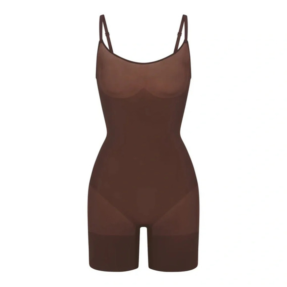 SKIMS, SEAMLESS SCULPT MID THIGH BODYSUIT NWOT Cocoa brown size XL - Picture 8 of 8